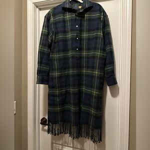 Polo Ralph Lauren size 12 midi shirt dress plaid